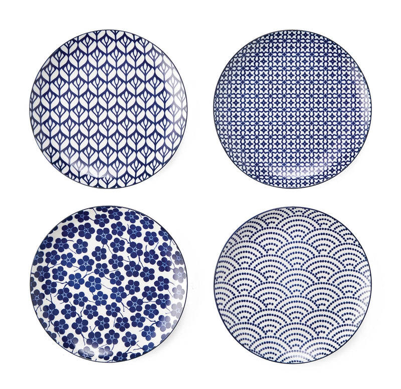CANVAS Patterned Porcelain Side Plates Serveware Set, 4-pk R0