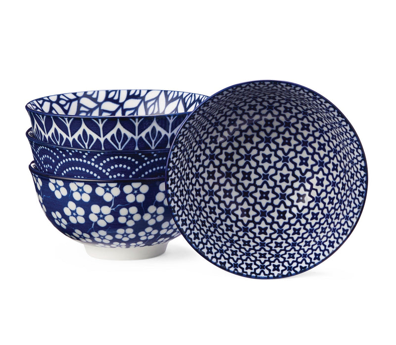CANVAS Patterned Porcelain Soup Bowl Set, 4-pk Y0