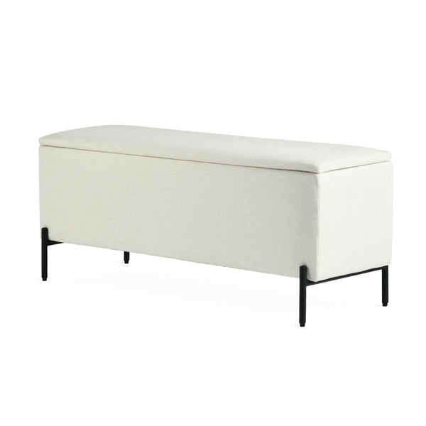 Canvas Picton Storage Bench, White E8