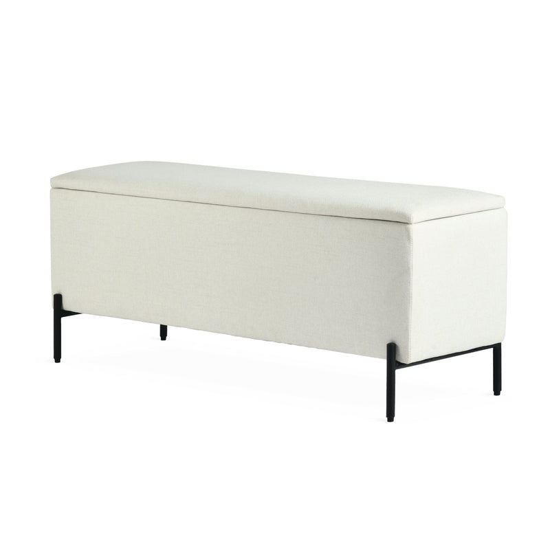 Canvas Picton Storage Bench, White E8