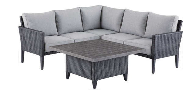 CANVAS Renfrew Square Outdoor Patio Conversation Dining Set with UV-Resistant Cushions, 3-pc O1