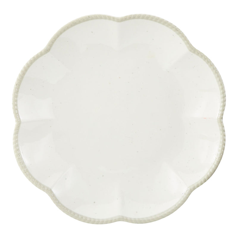 CANVAS Scalloped Dinner Plate, BPA-free, Plastic, Ivory Colour F2