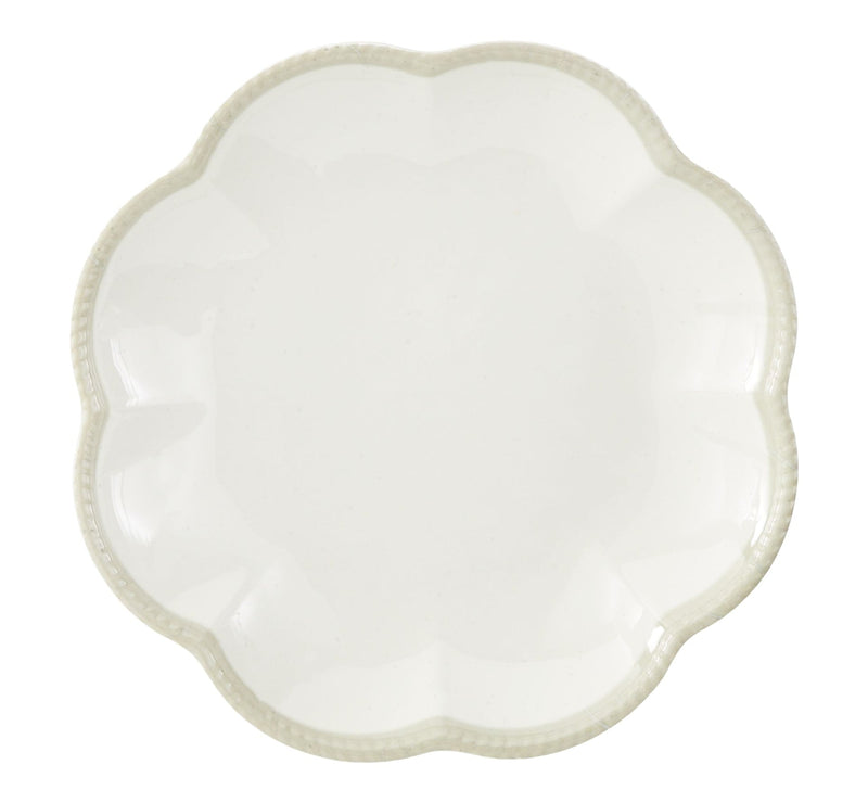 CANVAS Scalloped Side Plate, BPA-free, Plastic, Ivory Colour T1