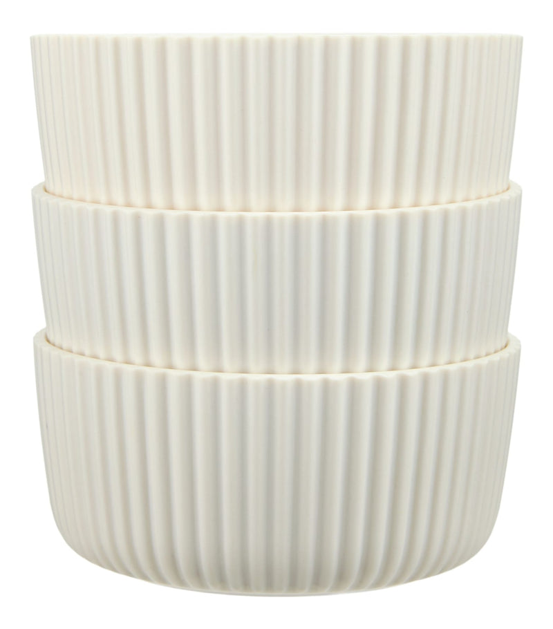 CANVAS Small Ribbed Bowls for Outdoor Dining, 3-pk S6