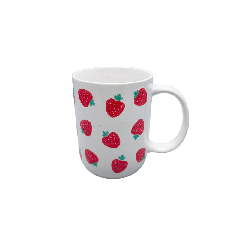 CANVAS Strawberry Stoneware Mug, 18-oz, White K7