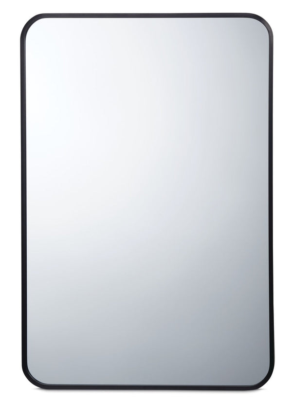 CANVAS Truro Metal Rectangular Wall Mirror, Black, 20 x 30-in V5