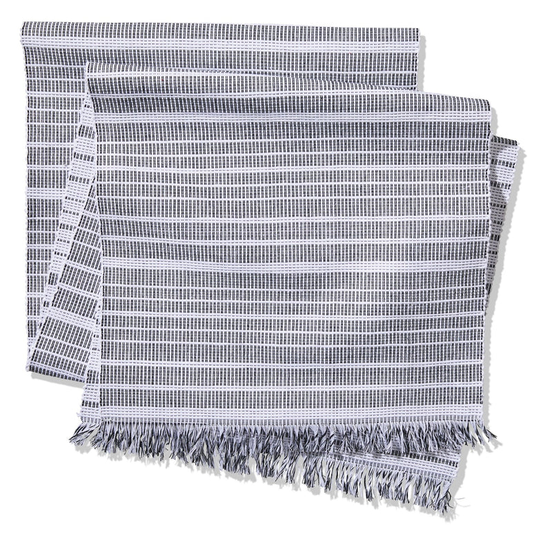 CANVAS Two-Tone Ribbed Rectangular Cotton Table Runner, 84-in x 15-in N4