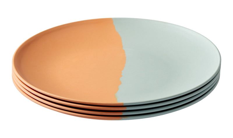 CANVAS Two-Toned Side Plate Set, Round, Bamboo, 4-pk A7