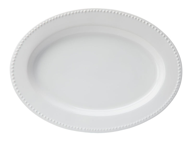CANVAS Whitworth Oval Stoneware Platter, 11.3-in, White U1