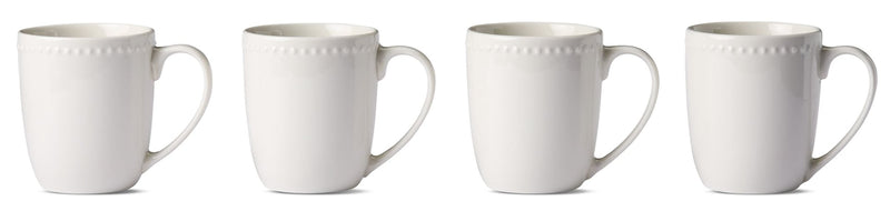 CANVAS Whitworth Porcelain Mug Set, White, 4-pk X8
