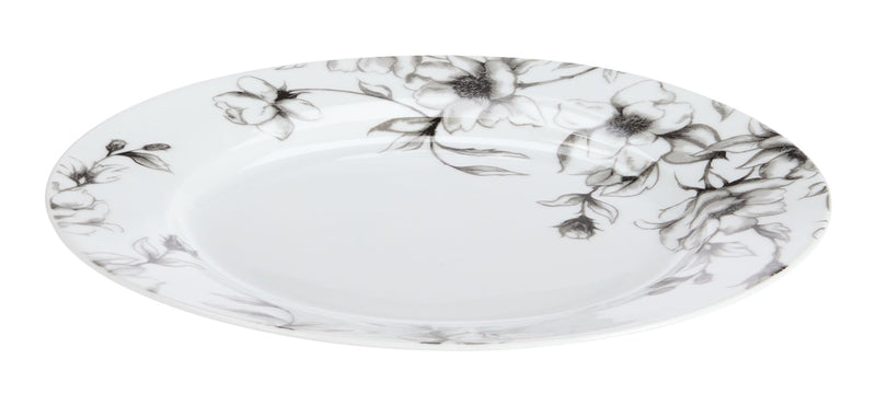 CANVAS Wild Rose Dinner Plate, 1-pc, White, Dishwasher & Microwave-Safe E9