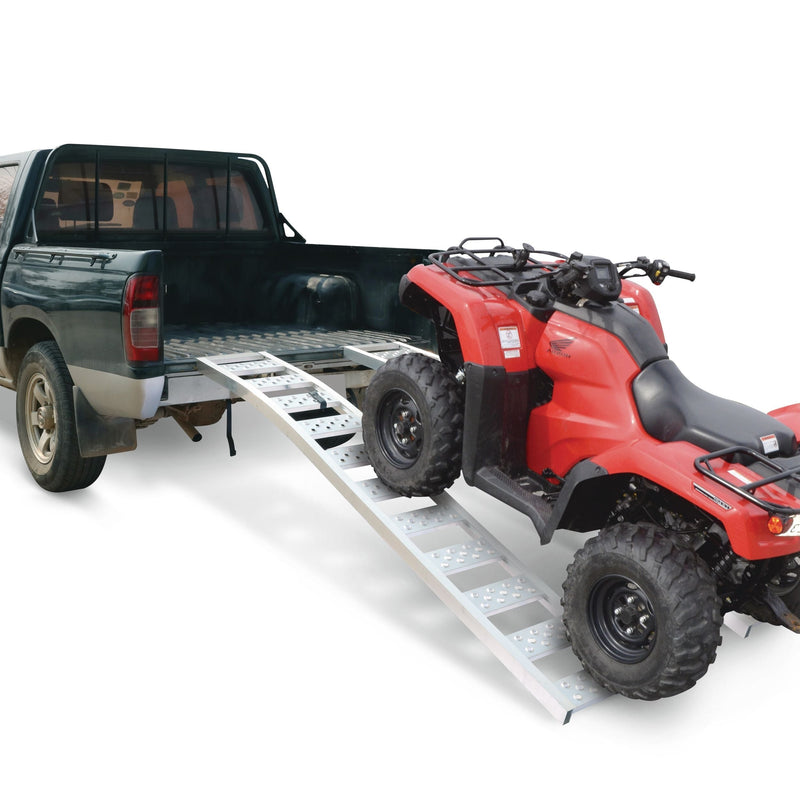 CargoMaster Aluminum Arched Loading Ramps Pair with Adjustable Straps, 90 x 12-in, 2-pc Y6
