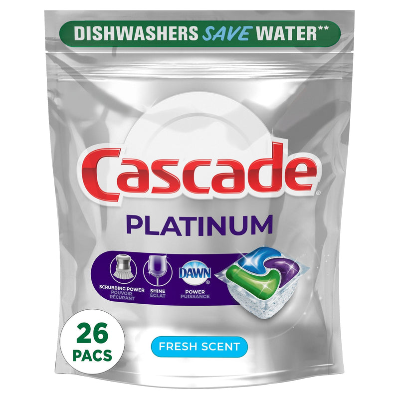 Cascade Platinum Action Pacs Dishwasher Detergent, Fresh Scent, 26-ct R4