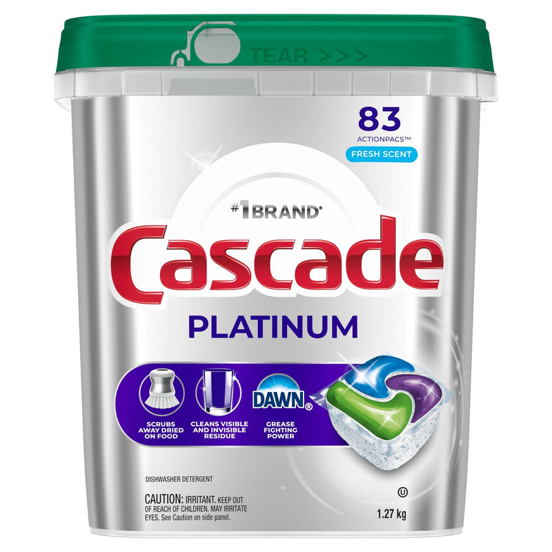 Cascade Platinum ActionPacs Fresh Dishwasher Pods, 83-ct V7
