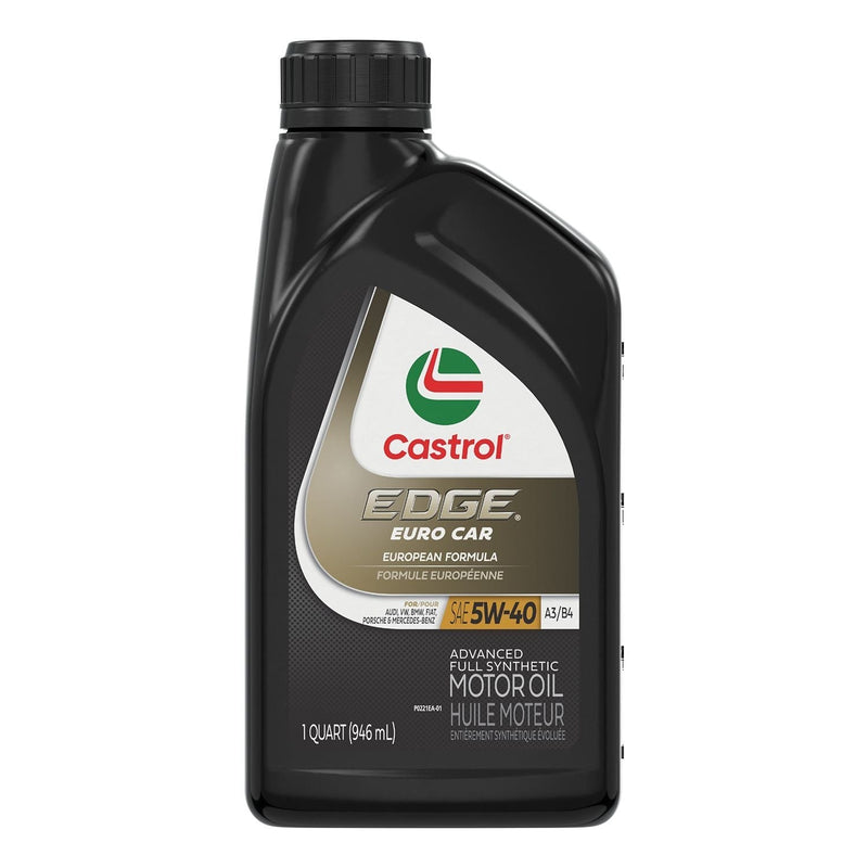 Castrol EDGE 5W40 A3/B4 Euro Advanced Synthetic Engine/Motor Oil, 946mL H0