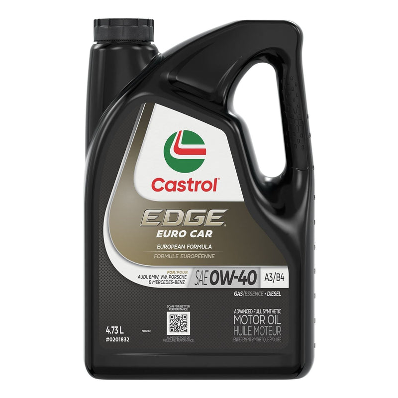 Castrol EDGE Euro 0W40 A3/B4 Advanced Synthetic Engine/Motor Oil, 5-L Z3