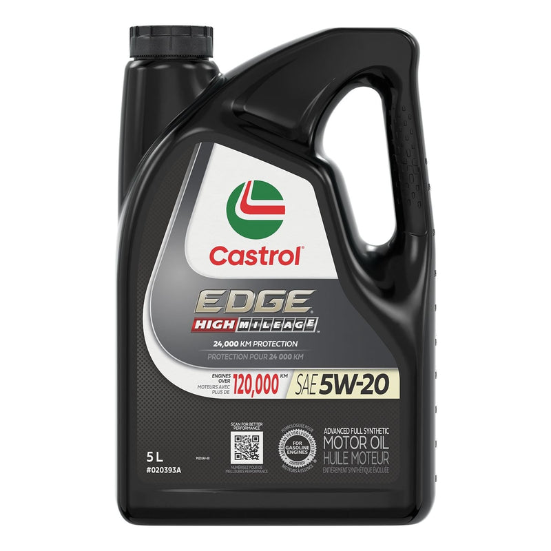 Castrol EDGE High Mileage 5W20 Synthetic Engine/Motor Oil, 5-L X1