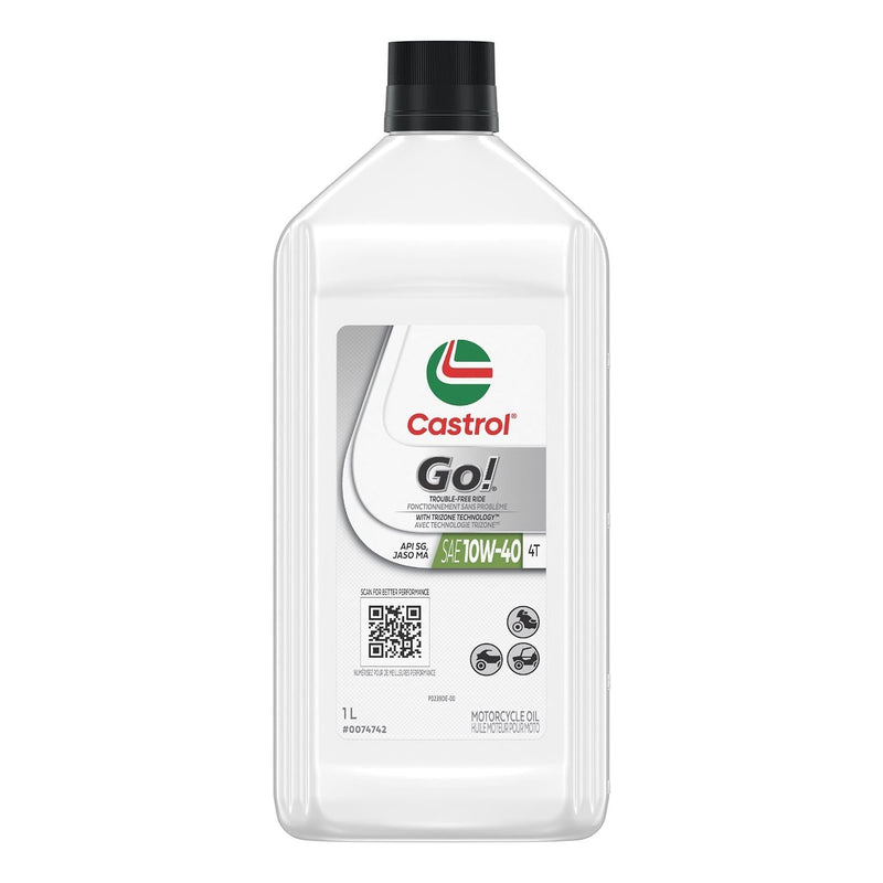 Castrol Go! 4-Stroke 4T Motorcycle Oil 10W40, 946-mL P7