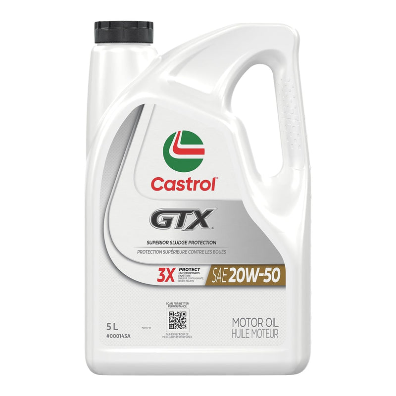 Castrol GTX 20W50 Conventional Engine/Motor Oil, 5-L F5
