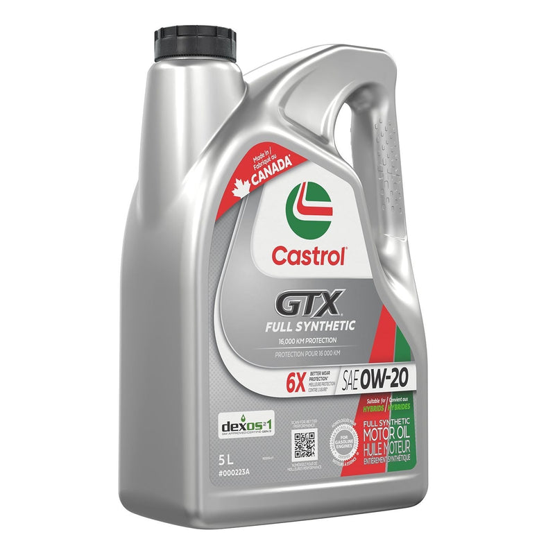 Castrol GTX Full Synthetic 0W20 Engine/Motor Oil, 5-L Jug I6