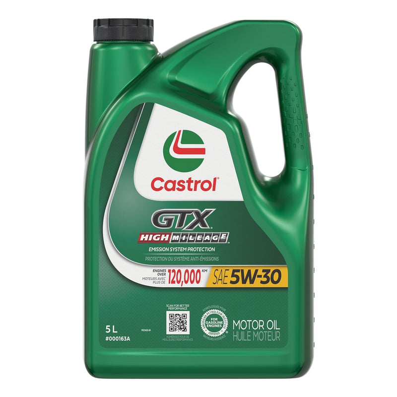 Castrol GTX High Mileage 10W30 Conventional Engine/Motor Oil, 5-L P2