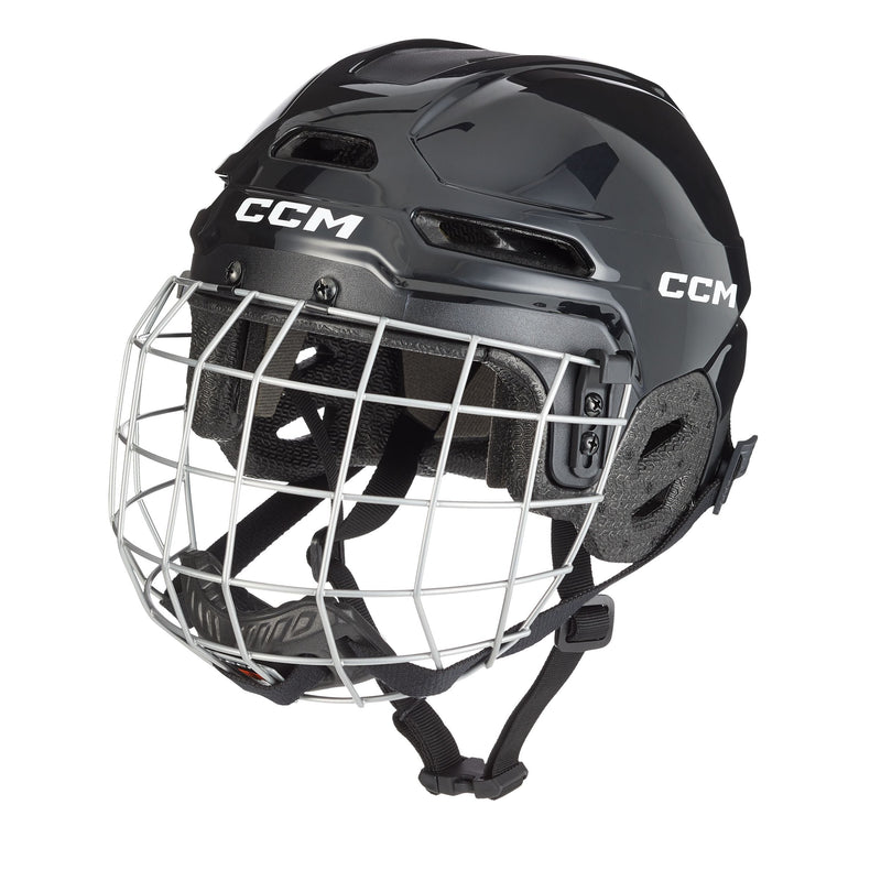 CCM Multi-Sport Hockey Helmet & Cage Combo, Youth, Black L8