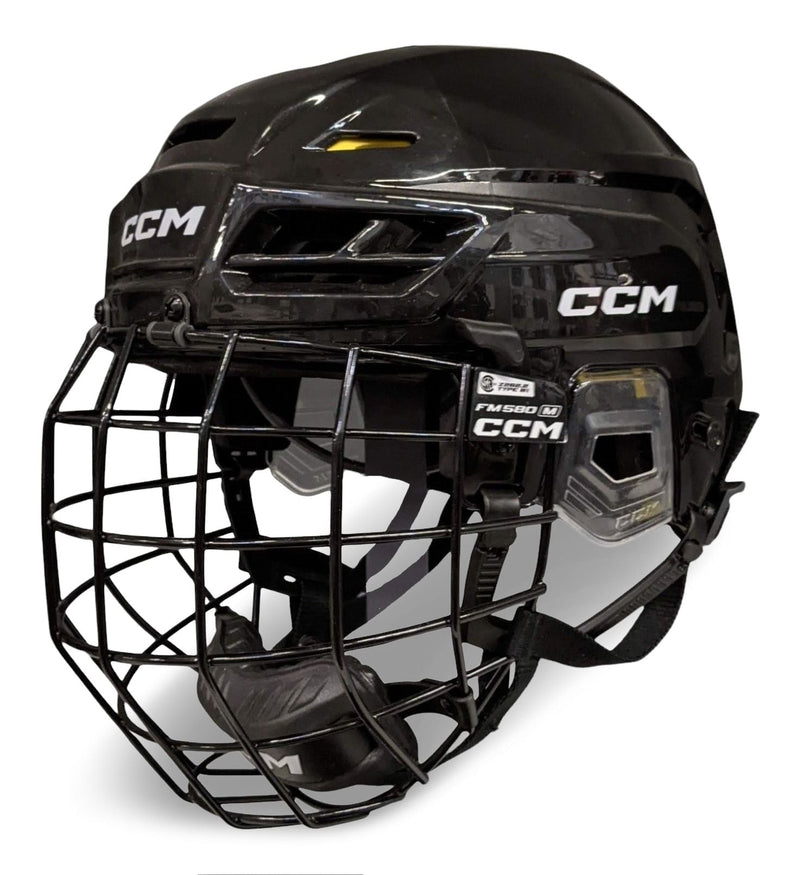 CCM Tacks 120 Hockey Helmet & Cage Combo, Junior/Senior, Black, Various Sizes G5