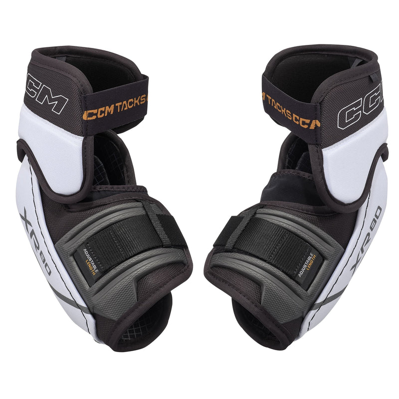 CCM Tacks XR80 Hockey Elbow Pads, Senior, Black/White/Grey, Assorted Sizes N2