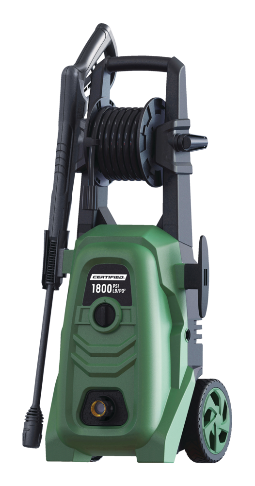Certified 1800 PSI 1.4 GPM Corded Cold Water Wheeled Brushed Electric Pressure Washer with Foam Blaster S4