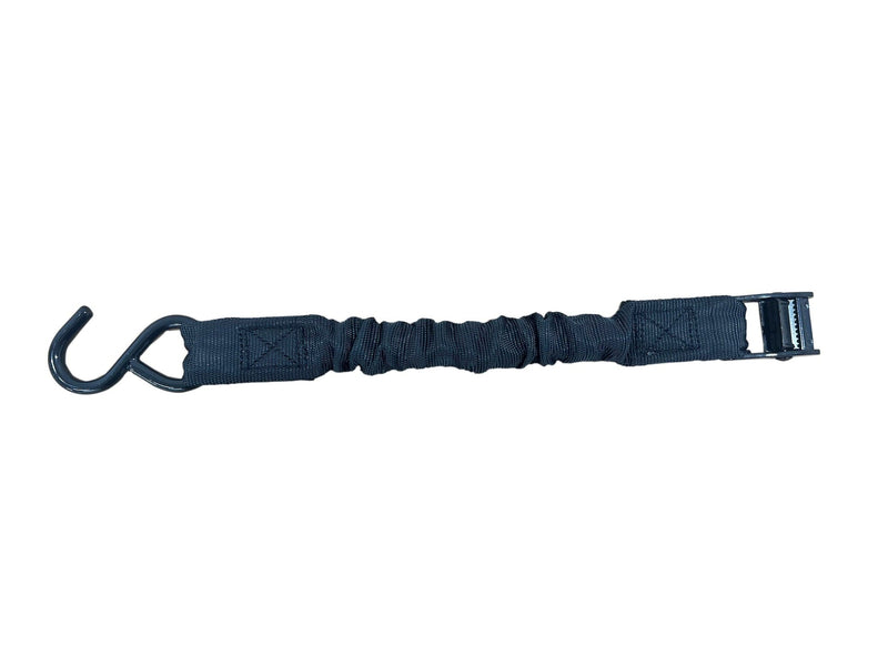 Certified Bungee Cam-Buckle Tie-Down, 600-lb Break Strength, Black, 8-ft, 2-pk H5