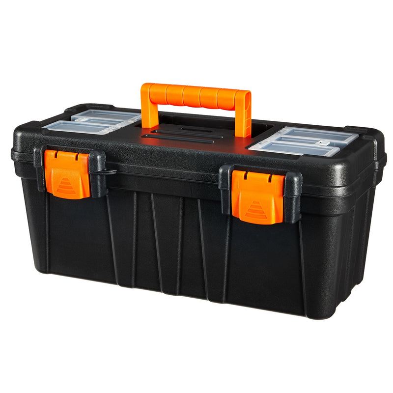 Certified Portable Plastic Tool Box with Removable Tray, 17-in P8