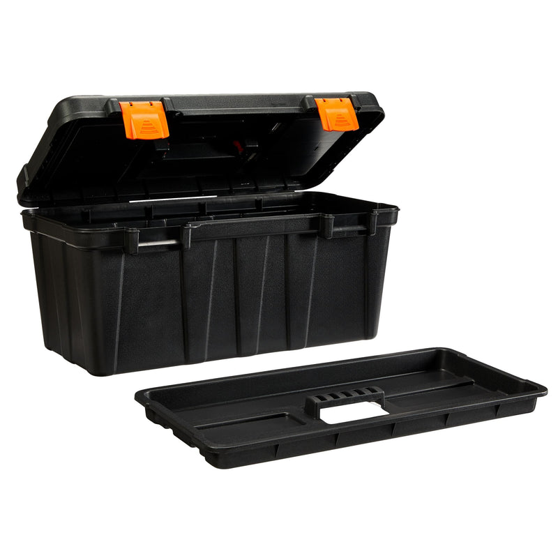 Certified Portable Plastic Tool Box with Removable Tray, 20-in S2