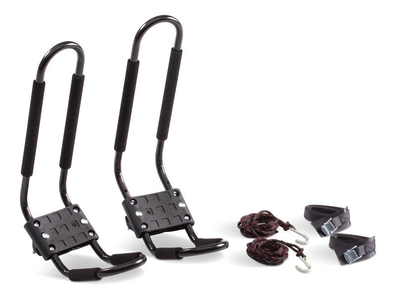 Certified Universal J-Rack Rooftop Mount Kayak Carrier, 2 Kayak Storage Capacity, Black M4