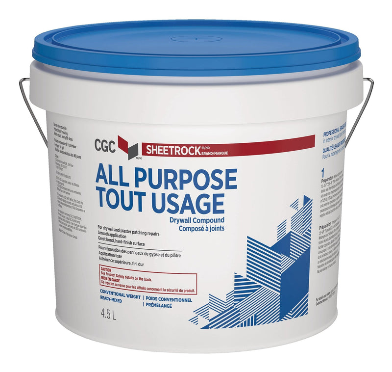 CGC Sheetrock All-Purpose Ready-Mixed Drywall Compound, 4.5-L Pail K6