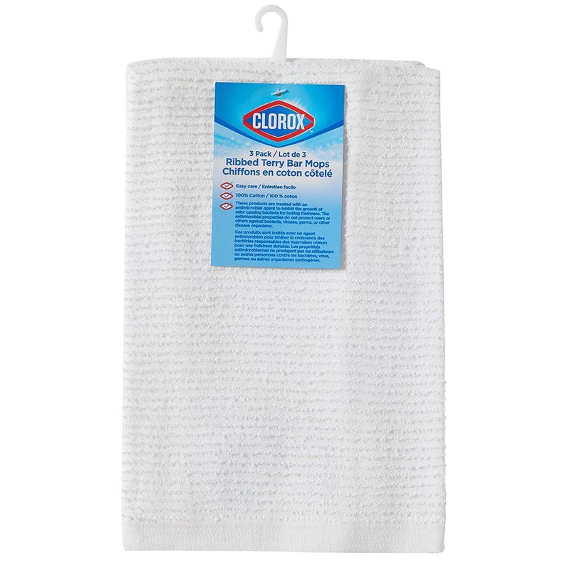 Clorox Ribbed Terry Bar Mop Kitchen Set, 16-in x19-in, 3-pk F9