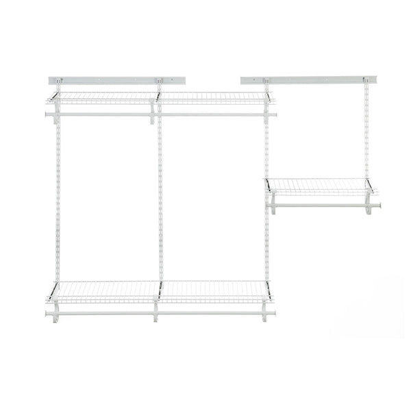 ClosetMaid Wire Shelf Track Closet Organizer Kit, White, 4 x 6-ft N3
