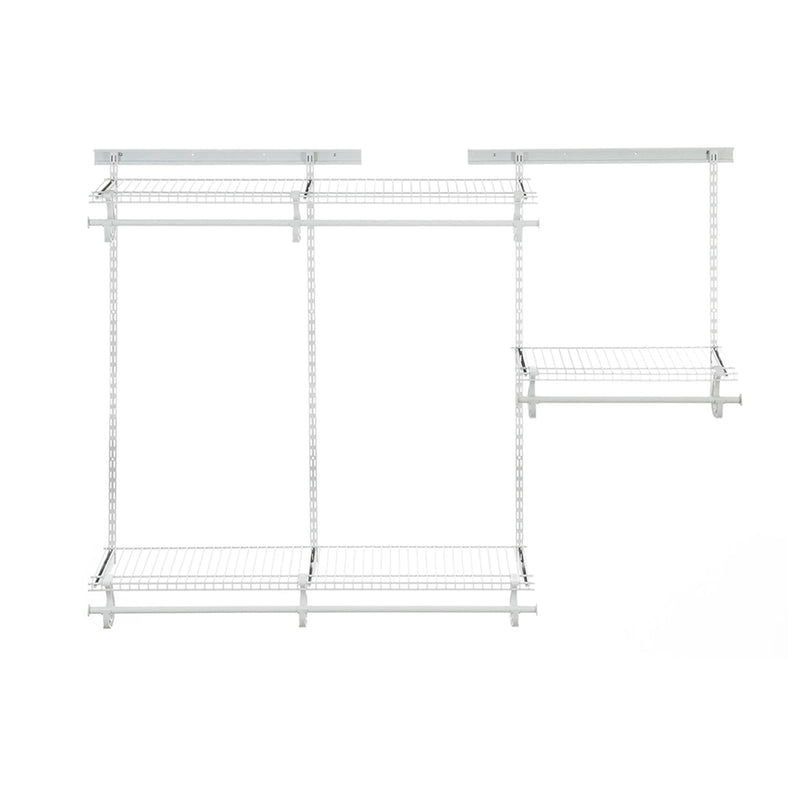 ClosetMaid Wire Shelf Track Closet Organizer Kit, White, 4 x 6-ft N3