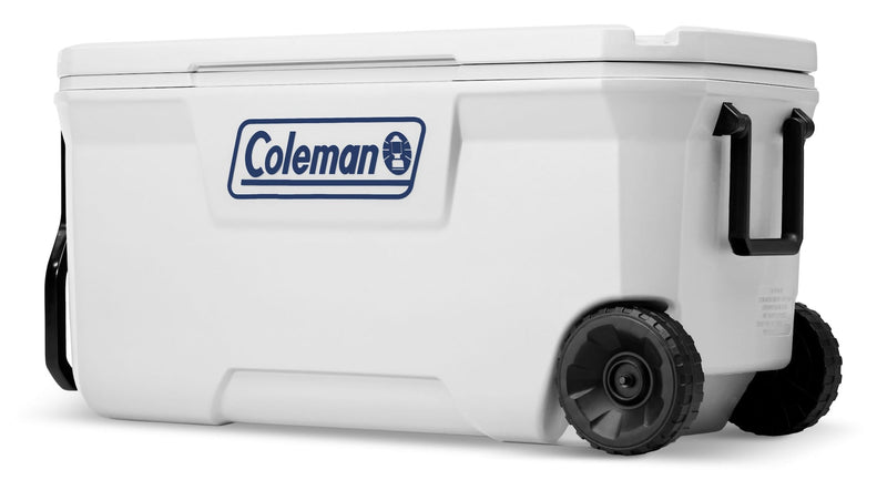 Coleman Marine Series Hard Cooler with Wheels, White, 100-QT X1