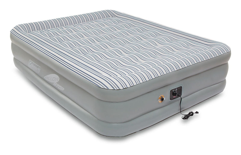 Coleman Queen SupportRest Elite Double-High Inflatable Air Mattress/Airbed with Built-In 120V Pump, Woods Outdoor Collapsible Folding Utility... D2
