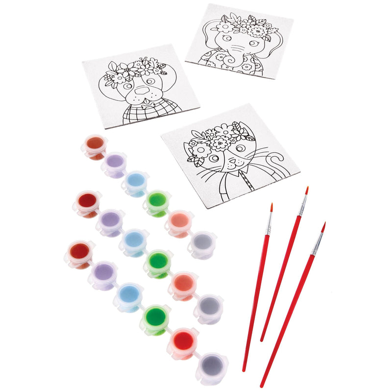 Colour Your Own Canvas Animal Set, 8-ct C0