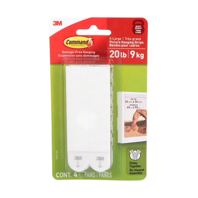 Command 20-lb White Picture Hanging Strips, Pairs, X-Large Strips Y6
