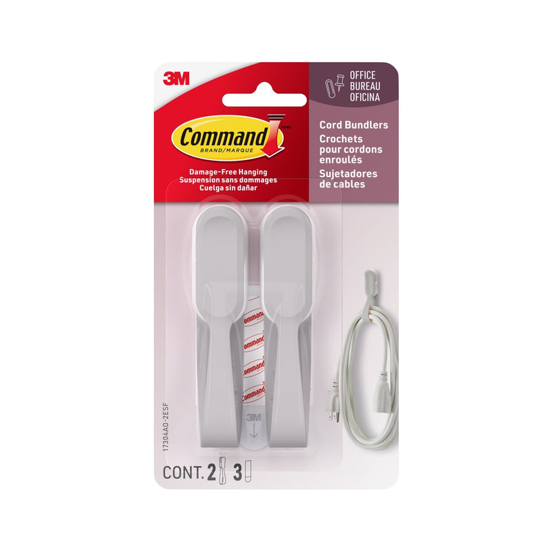 Command Cord Bundlers, 2pk, Grey S6