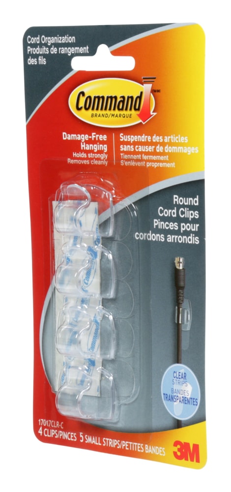 Command Cord Clips, For Electronic Cord, Damage Free O9