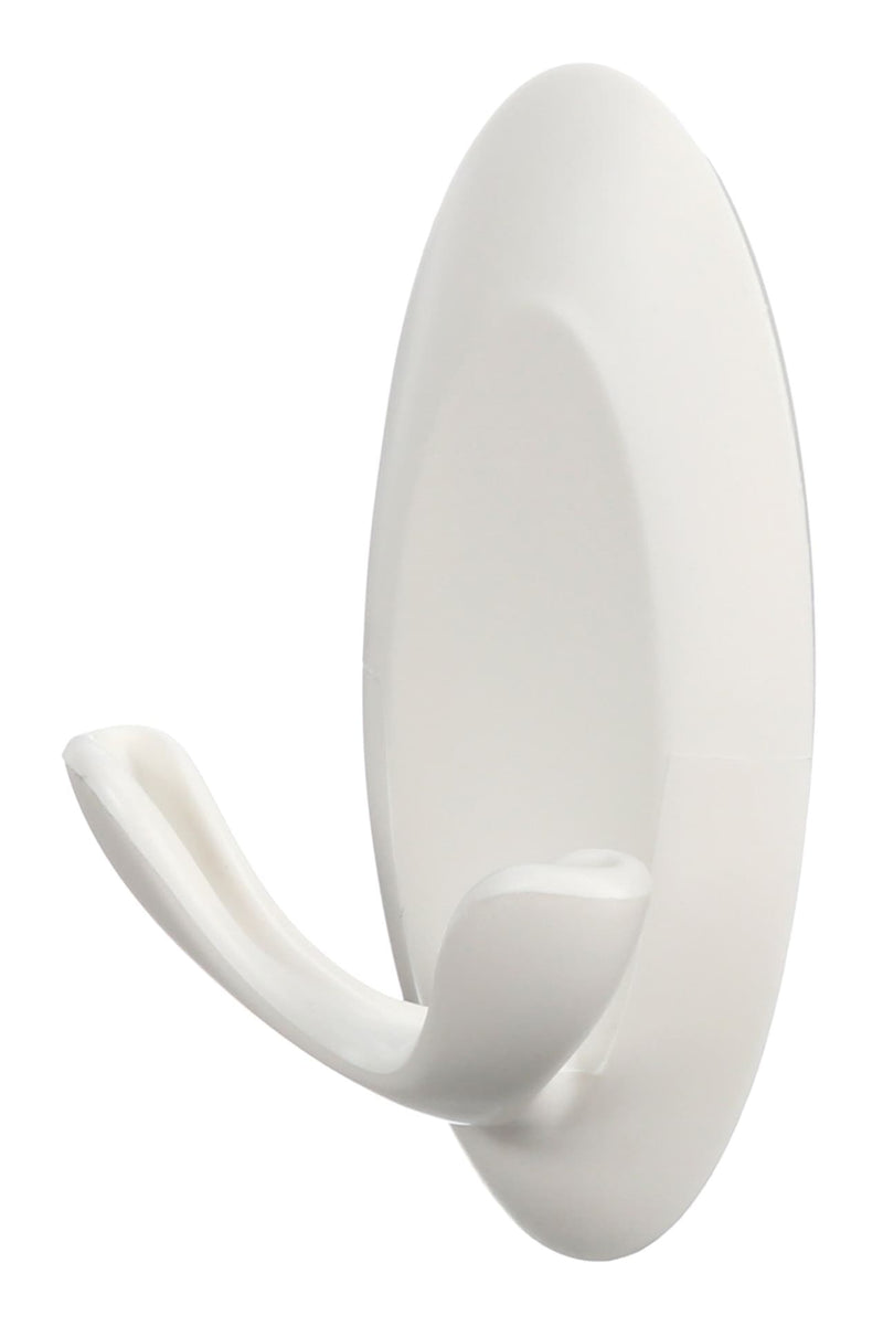 Command Decorative Quartz Double Hook with Adhesive Strips, White, 3-lbs, 2 Strips Per Pack D0
