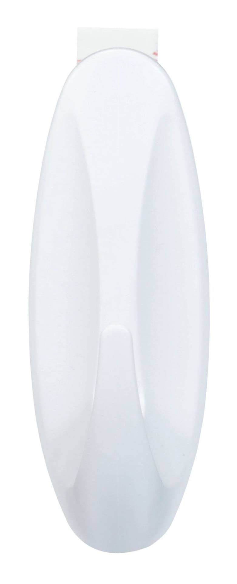 Command Large Designer Hook with Adhesive Strips, White, 5-lbs, 1 Strip per Pack E7