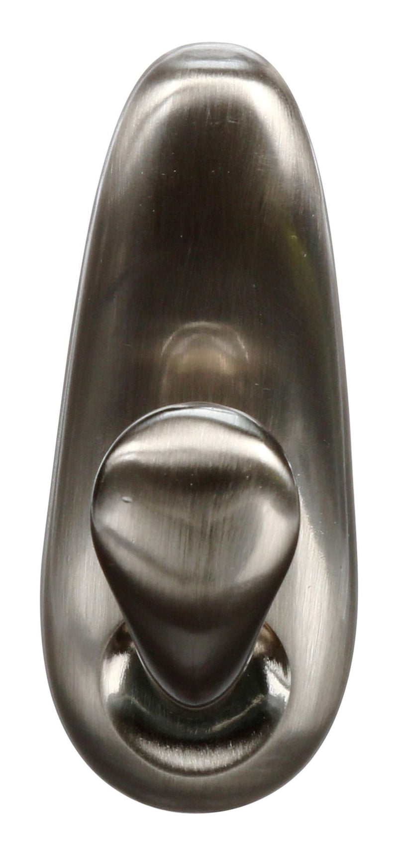 Command Medium Decorative Metal Hook with Adhesive Strips, Brushed Nickel, 3-lbs, 1 Strip per Pack W2