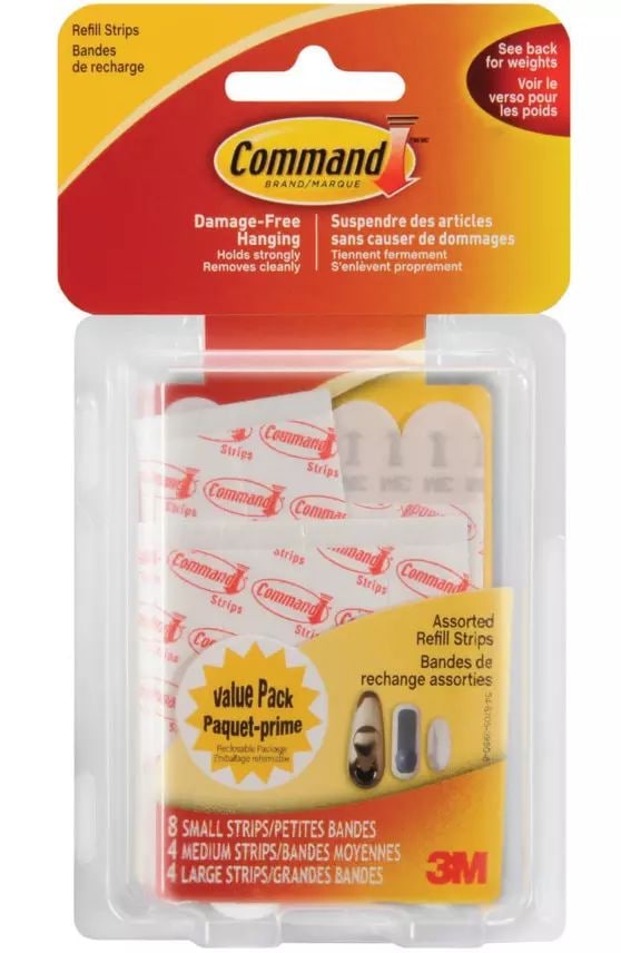 Command Removable Hook With Replacement Strips, Damage Free Hanging, Reusable D6