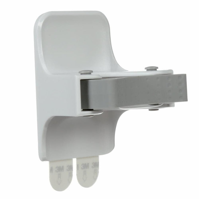 Command Wall-Mounted Mop & Broom Gripper with Adhesive Strips, White, 4-lbs, 1 Strip per Pack I8