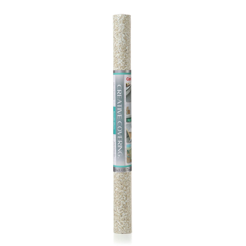 Con-Tact Creative Covering Removable Adhesive Shelf/Drawer Liner, Beige Granite, 18-in x 9-ft I9