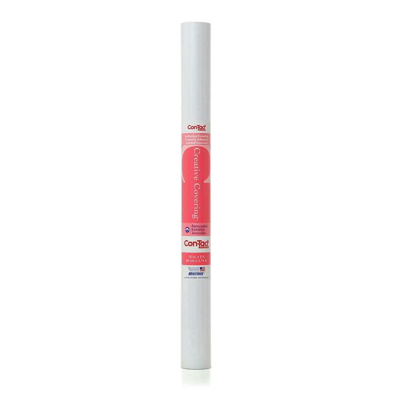 Con-Tact Creative Covering Removable Adhesive Shelf/Drawer Liner, White, 18-in x 9-ft M5